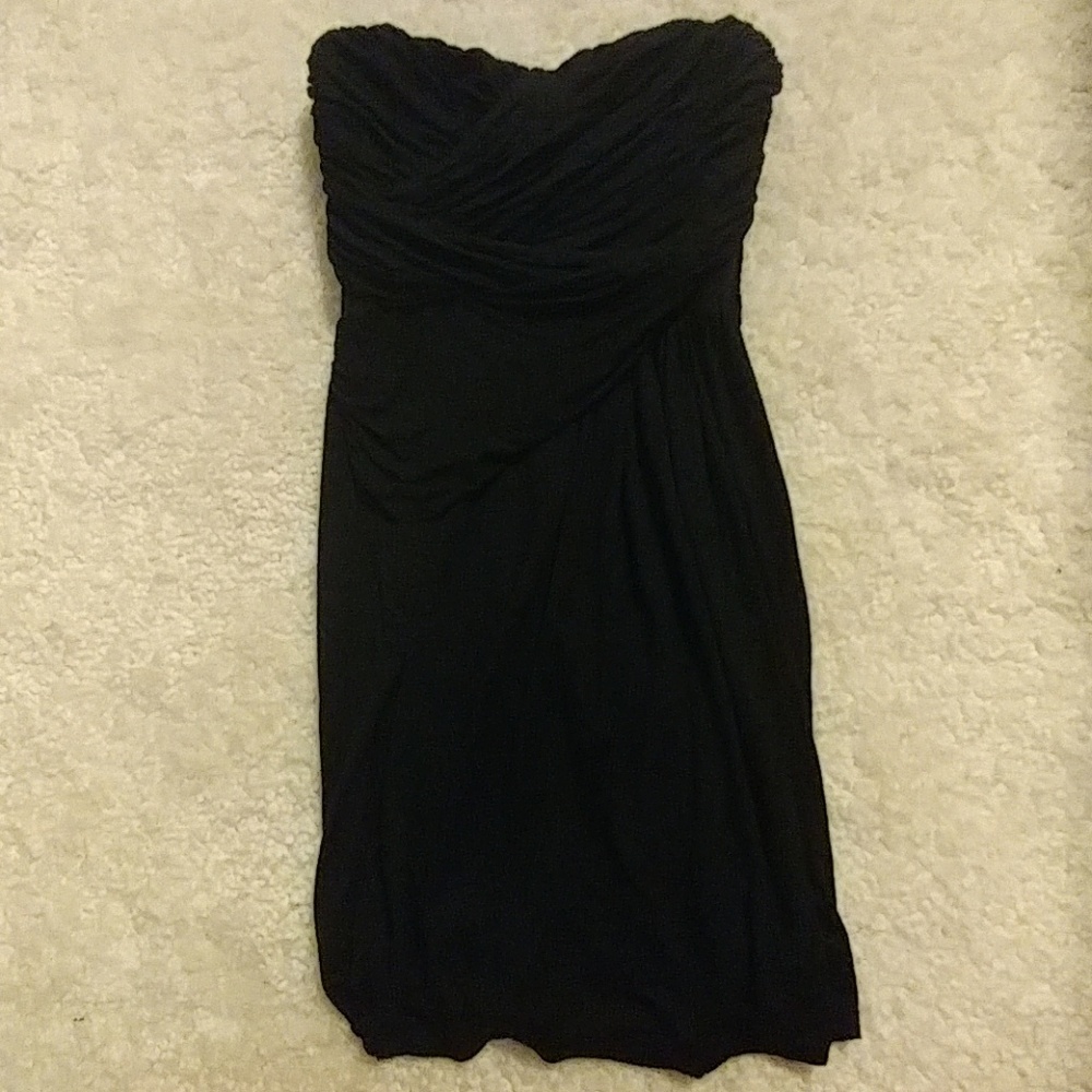Strapless black dress